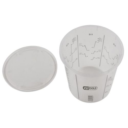 Lot de 25 godets mélangeurs jetables transparent 650 ml KS TOOLS 500.8057 photo du produit Secondaire 1 L