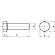 Vis à métaux tête hexagonal A4 DIN 933 filetage total 14X140 boîte de 25 - ACTON - 6410114X140 pas cher Secondaire 3 S