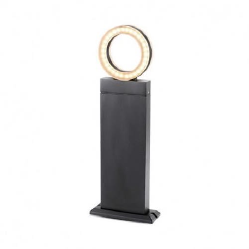 Potelet rectangle RING Miidex Lighting 12 W diffuseur rond gris IP54 - 67754 photo du produit