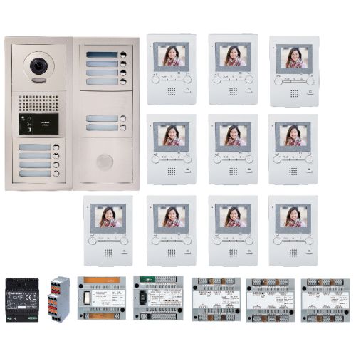 Pack vidéo 10 poste complet blanc AIPHONE 200390 photo du produit Principale L