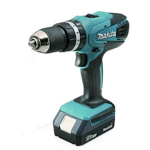 Perceuse visseuse à percussion sans fil Makita HP457DWEX4 18 V + 2 batteries 1,5 Ah + accessoires photo du produit Secondaire 2 L