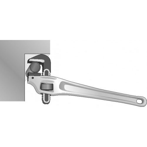 Clé serre-tube "bec de canard" 18'' - SAM OUTILLAGE - 630-18-BC pas cher Secondaire 2 L