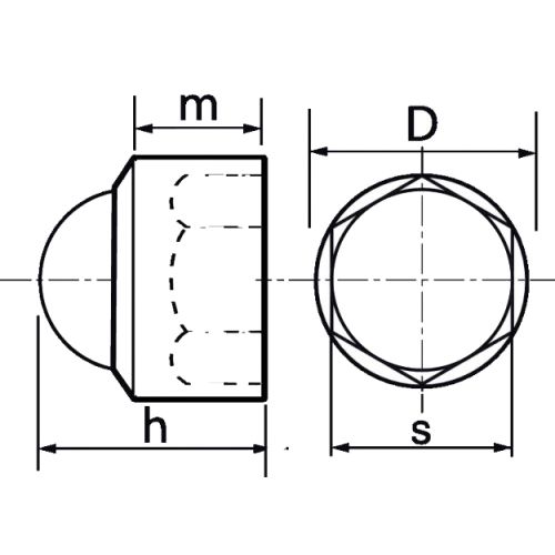 Cache écrou hexagonal polyéthylène blanc RAL 9010 M14 boîte de 50 - ACTON - 8560114 pas cher Secondaire 1 L