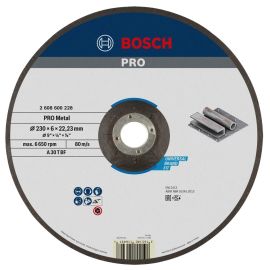 Meule à ébarber Bosch pour métaux 230x6x22,23 mm - 2608600228 photo du produit Principale M