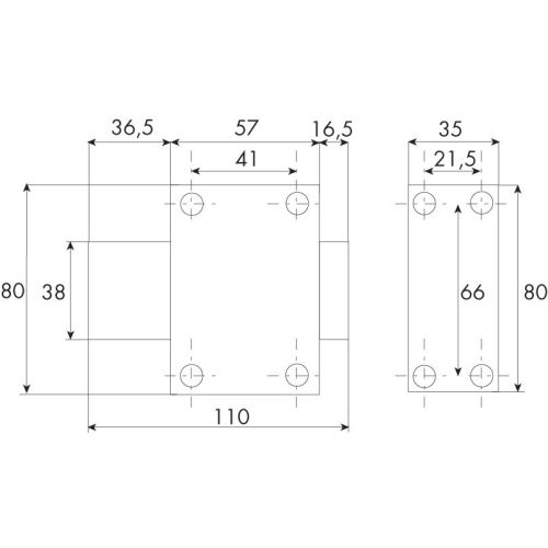 Verrou de cave KVR 34 sans bouton gâche huisserie bois cylindre de 30mm - ISEO - 10000301 pas cher Secondaire 1 L