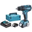 Perceuse visseuse 18 V + 2 batteries 4 Ah + chargeur rapide + coffret MAKPAC 2 MAKITA DDF459RMJ photo du produit