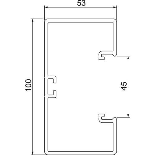 Goulotte d’appareillage Rapid 45-2 H53mm l100mm - OBO BETTERMANN - 6113000 pas cher Secondaire 1 L