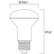 Lampe REFLED 3000K IRC 80 R63 E27 7W 630lm - SYLVANIA - 0029208 pas cher Secondaire 1 S