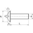 Vis à métaux tête ronde large poêlier fendue inox A2 NFE 25129 5X45 boîte de 200 - ACTON - 622125X45 pas cher Secondaire 3 S