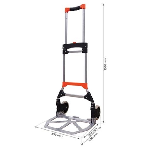 Diable aluminium télescopique et pliable 80 kg STOCKMAN STR80N photo du produit Secondaire 1 L