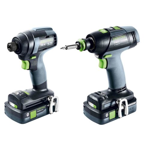 Pack de 2 outils 18 V TID 18 HPC 4,0 I-Set T18 + 2 batteries 4 Ah + chargeur + coffret SYSTAINER FESTOOL 577244 photo du produit Secondaire 1 L