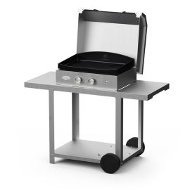 Plancha gaz  pure grill édition inox 260 Lemarquier + chariot + couvercle - PCVP260ICV2 pas cher Principale M