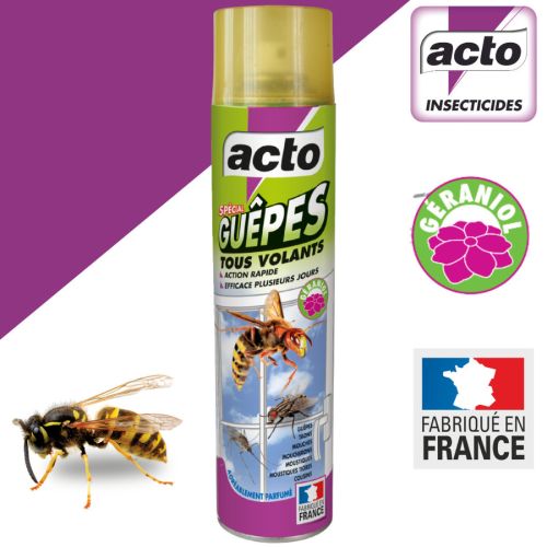 Aérosol spécial guêpes - volants au géraniol 400 ml ACTO INSECTICIDES GUEP17 photo du produit Secondaire 2 L
