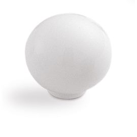 Bouton poli dur D 34 mm blanc + vis pas cher Principale M