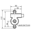 Serrure monopoint en applique GOLLOT bec de canne 6150 droite METALUX F661501000 photo du produit Secondaire 1 S