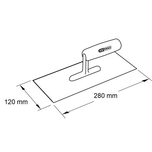 Platoir BRONZEplus 280 x 120 mm KS TOOLS 963.9552 photo du produit Secondaire 1 L