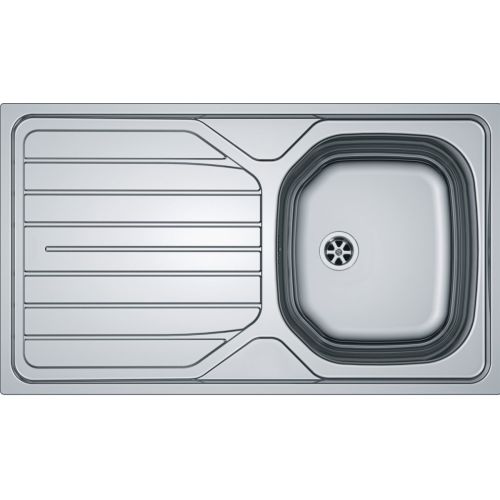 Evier RENOVA inox à encastrer monocuve avec égouttoir 86x50cm - FRANKE - 897659 pas cher