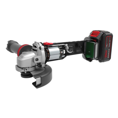 Meuleuse d'angle 18 V GX18-8X5 125 mm + 2 batteries 5 Ah + chargeur + HangBoX HANGER 402001 photo du produit Secondaire 1 L