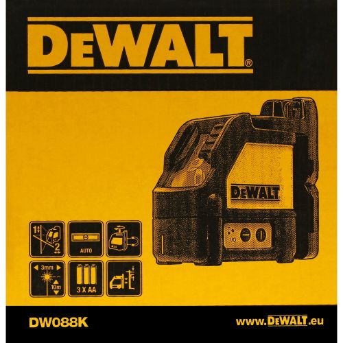 Niveau laser croix rouge support magnétique DEWALT DW088K-XJ photo du produit Secondaire 6 L