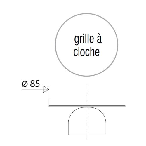 Grille inox marguerite D 85mm pour bonde sortie verticale - VALENTIN - 035100 000 01 pas cher Secondaire 1 L