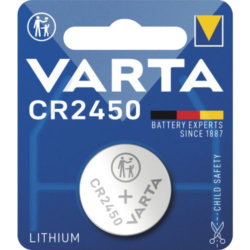 Pile bouton lithium 3V CR2450 - VARTA - 6450101401 pas cher
