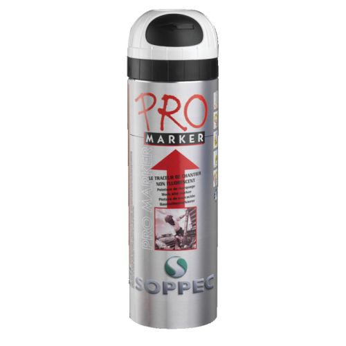 Traceur de chantier Pro Marker 500ml - blanc - SOPPEC - 141500O pas cher