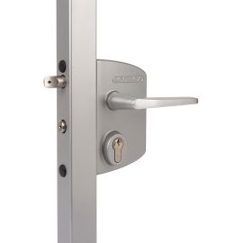 Serrure Locinox LA type industriel pour portail battant tube 10-30mm argent - P00011891-SILV photo du produit Principale M