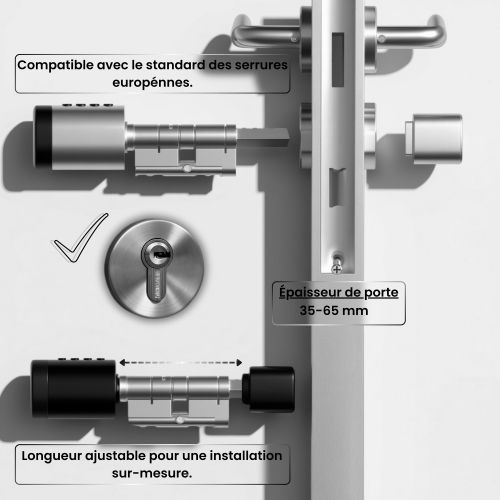 OnekeeBlack : Serrure connectée & Biométrique NEXKEE pas cher Secondaire 3 L
