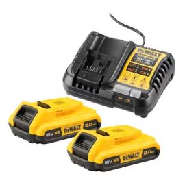 Pack 2 batteries XR 18V Dewalt DCB1104D2 2 Ah Li-ion + chargeur photo du produit Principale M