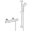 Mitigeur thermostatique douche GROHTHERM 1000 1/2'' + ensemble de douche GROHE 34825001 photo du produit