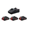 Pack de 3 batteries 18 V ProCORE 4 Ah + chargeur GAL 18V-40 BOSCH 0615990N2G photo du produit