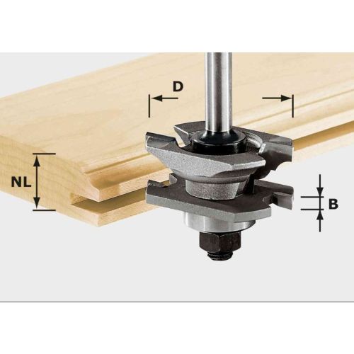 Fraise à rainurer/profiler HW S8 D46 x D12-NT - FESTOOL - 490645 pas cher Principale L