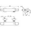 Mitigeur de douche thermostatique mural OLYOS C3 en laiton chromé - IDEAL STANDARD - D0561AA pas cher Secondaire 1 S
