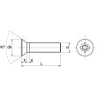 Vis à métaux tête fraisée cruciforme pozidrive inox A2 DIN 965 3X12 boîte de 200 ACTON 622143X12 photo du produit Secondaire 1 S