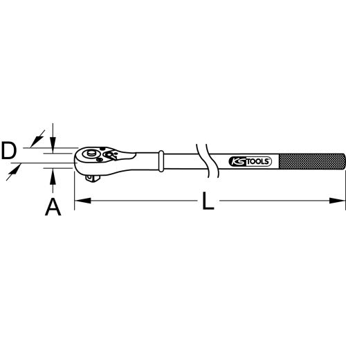 Cliquet 24 dents 3/4 '' 1 m KS TOOLS 911.3410 photo du produit Secondaire 1 L