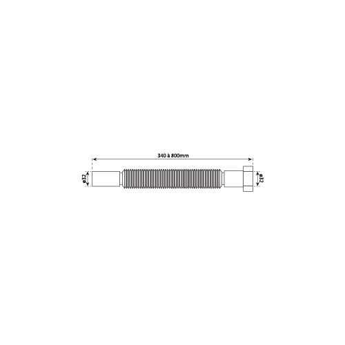 Flexible d’évacuation extensible - SOMATHERM - 1938-32 pas cher Secondaire 1 L