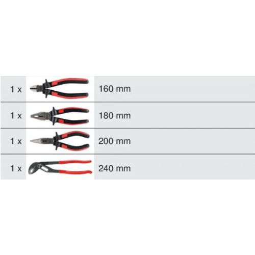 Jeu de 4 pinces ERGOTOQUE® KS TOOLS 115.1004 photo du produit Secondaire 1 L