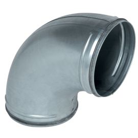 Coude Aldes 90° acier galvanisé + joint d'étanchéité embouti photo du produit Principale M