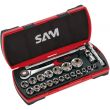 Coffret douilles et accessoires 1/2'' 23 outils SAM OUTILLAGE 75-SH23 photo du produit