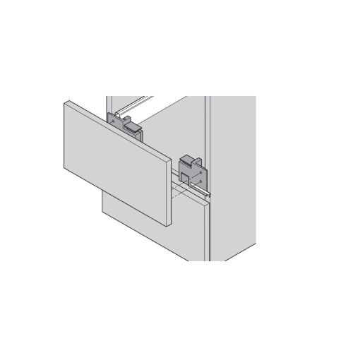 Poign&eacute; gabarit pour coulisse &agrave; galet /corps de meuble - LMC - POI3500 pas cher Secondaire 1 L