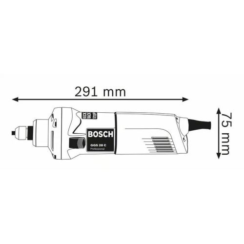 Meuleuse droite GGS 28 C Professional 600 W en boite carton BOSCH 601220000 photo du produit Secondaire 4 L