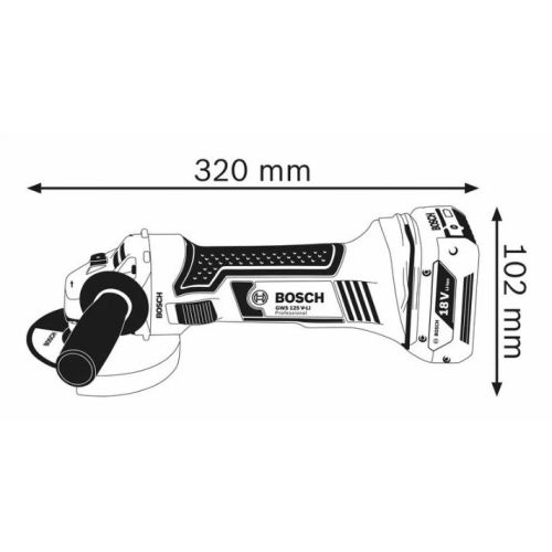 Meuleuse angulaire GWS 18-125 V-LI 18 V 125 mm + 2 batteries Procore 4Ah + chargeur + coffret L-BOXX - BOSCH - 060193A30Q pas cher Secondaire 3 L