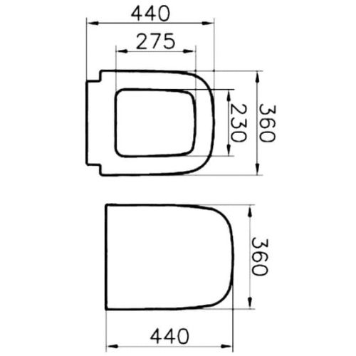 Abattant WC standard S20 avec charnière métal - VITRA - 77-003-001 pas cher Secondaire 1 L