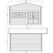 Abri de jardin en bois JASMIN avec mezzanine 19,2m² - FOREST STYLE - 2806 pas cher Secondaire 1 S