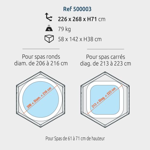 Décoration et protection de Spas gonflables 206 à 216cm - DECORSPA - 500003 pas cher Secondaire 3 L