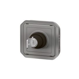 Interrupteur à clé Ronis n°455 2 positions avec marquage O I étanche PLEXO Legrand 3 A 250 V avec enjoliveur gris - 069534L photo du produit Principale M