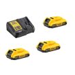 Pack 18V de 3 batteries 2Ah + chargeur en boite en carton DEWALT DCB115D3-QW photo du produit
