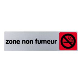 Plaque de signalisation Zone non-fumeur Novap 170 x 40 mm - 4033778 pas cher Principale M