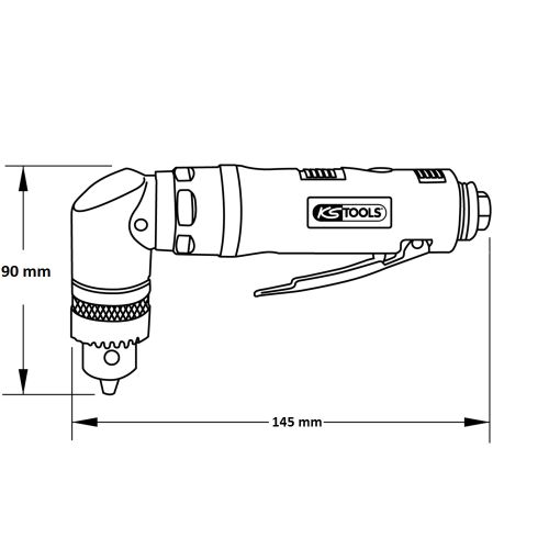 Mini-perceuce pneumatique SLIMPOWER coudée KS TOOLS 515.5525 photo du produit Secondaire 1 L
