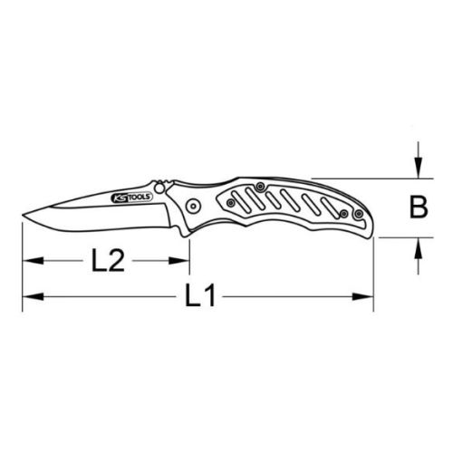 Couteau de poche pliant en acier inoxydable KS TOOLS 907.2116 photo du produit Secondaire 1 L